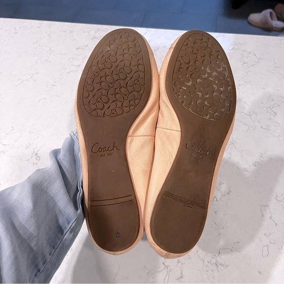 COACH Doreen Light Pink Leather Studded Ballet Flats Size 7 - Picture 10 of 12
